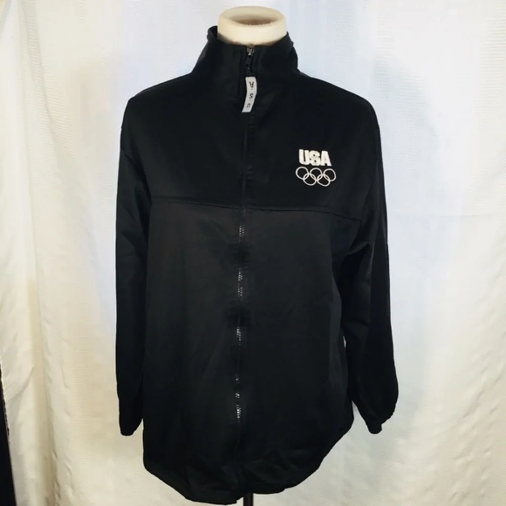 Women’s‎ USA Olympic Black Lightweight Jacket Sz-L